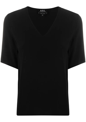 A.P.C. V-neck relaxed-fit T-shirt - Black