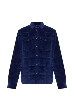 Moncler Grenoble Gelt corduroy-texture chest-pocket shirt jacket - Blue