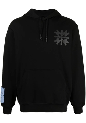MCQ abstract-print cotton hoodie - Black