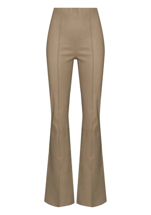 REMAIN high-rise leather trousers - Neutrals