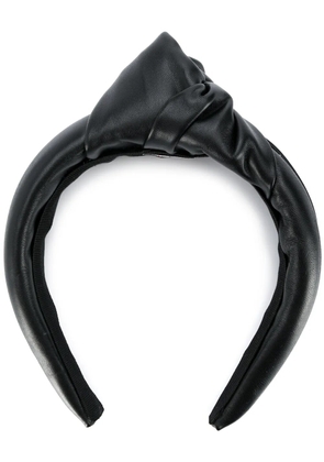 RED(V) nappa leather hairband - Black