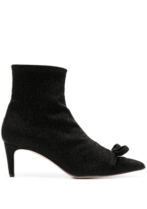 RED(V) bow-detail ankle boots - Black