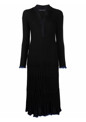 Proenza Schouler V-neck silk-blend dress - Black