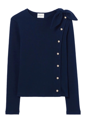 Claudie Pierlot tie-neck button-fastening top - Blue