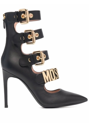 Moschino logo-plaque 110mm pumps - Black