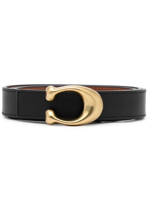 Coach signature buckle reversible belt - Black