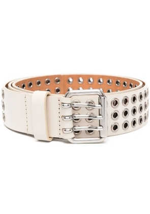 Diesel B-YE leather eyelet belt - Neutrals