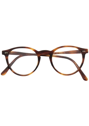 Polo Ralph Lauren tortoiseshell round frame glasses - Brown