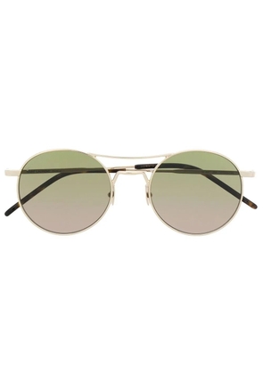 Saint Laurent Eyewear SL421 round-frame sunglasses - Gold