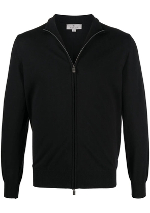Canali funnel neck zip-up jumper - Black