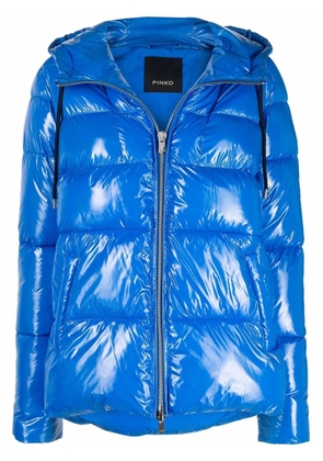 PINKO high-neck hooded jacket - Blue
