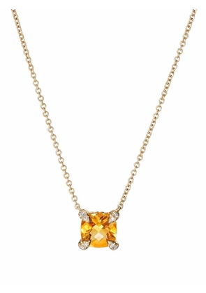 David Yurman 18kt yellow gold Châtelaine citrine diamond pendant necklace