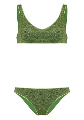 Oséree Lumière Sporty lurex bikini set - Green