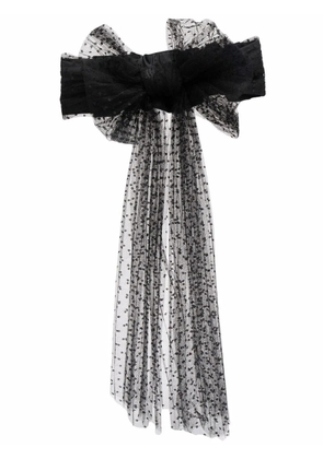 RED(V) semi-sheer bow-detail belt - Black