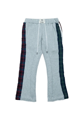 Free Refills flannel flare track pants - Grey