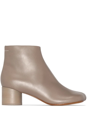 MM6 Maison Margiela Anatomical 45mm square-toe ankle boots - Grey