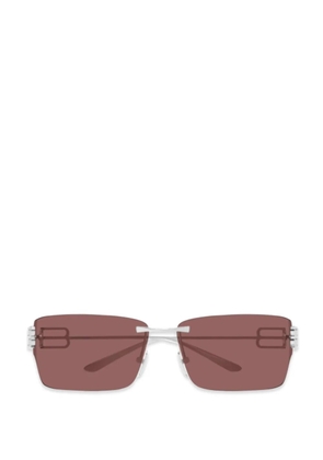 Balenciaga Eyewear rimless logo-detail sunglasses - Brown