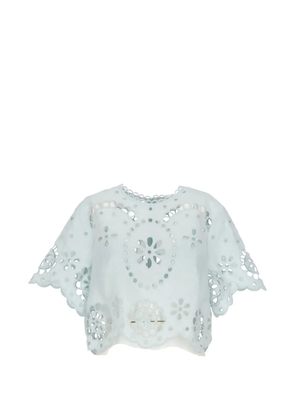 ZIMMERMANN Awaken embroidered blouse - Blue