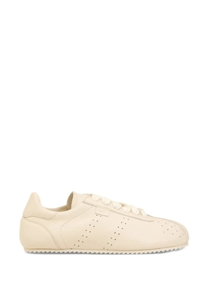 AMI Paris Soft leather low-top sneakers - Neutrals