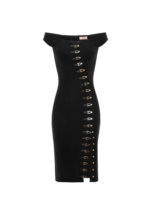 Murmur Ivy off-shoulder hook-fastening midi dress - Black