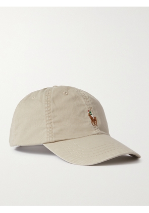 Polo Ralph Lauren - Logo-Embroidered Cotton-Twill Baseball Cap - Men - Neutrals