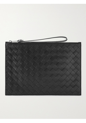Bottega Veneta - Intrecciato Leather Pouch - Men - Black