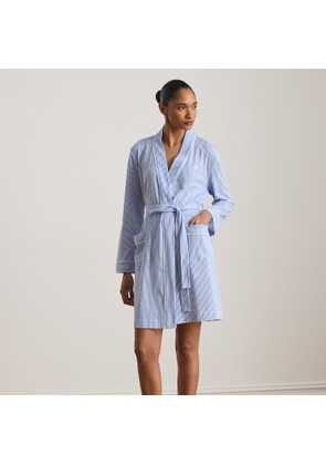 Striped Cotton Jersey Robe