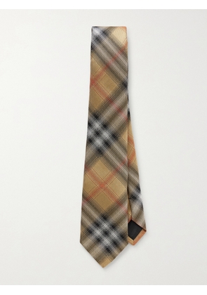 Burberry - 7cm Checked Mulberry Silk-Jacquard Tie - Men - Neutrals