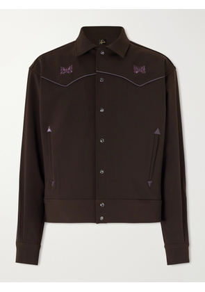 Needles - Piping Cowboy Logo-Embroidered Woven Jacket - Men - Brown - S