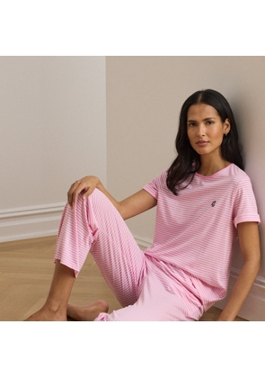 Striped Cotton-Blend-Jersey Pyjama Set