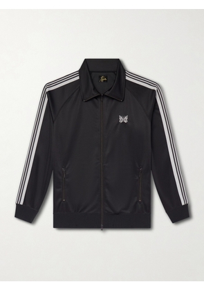 Needles - Logo-Embroidered Striped Jersey Track Jacket - Men - Black - S