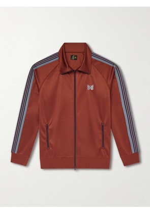 Needles - Logo-Embroidered Striped Jersey Track Jacket - Men - Orange - S