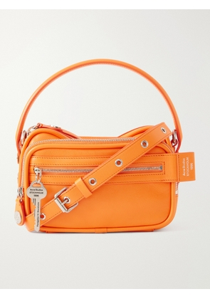 Acne Studios - Camero Embellished Textured-Leather Messenger Bag - Men - Orange