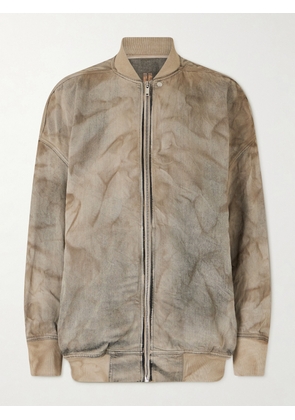DRKSHDW By Rick Owens - Jumbo Oversized Stone-Washed Denim Bomber Jacket - Men - Brown - XS