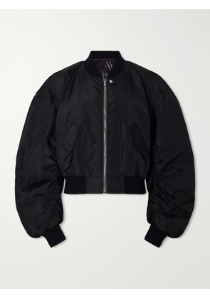Rick Owens - Secchia Flight Silk-Taffeta Bomber Jacket - Men - Black - IT 46