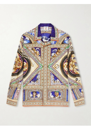 Casablanca - Plafond Orne De Musique Camp-Collar Printed Silk-Twill Shirt - Men - Multi - S