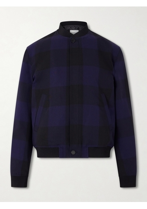 Givenchy - Checked Twill Varsity Jacket - Men - Blue - IT 46