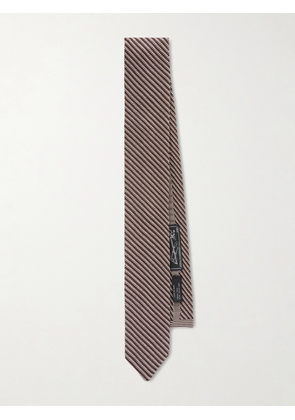 mfpen - 6cm Striped Knitted Silk Tie - Men - Brown