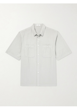 ATON - Cotton and Silk-Blend Shirt - Men - Green - S