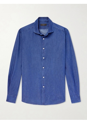 Slowear - Slim-Fit Cotton-Chambray Shirt - Men - Blue - EU 37