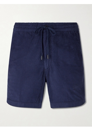 Slowear - Straight-Leg Cotton-Corduroy Drawstring Shorts - Men - Blue - UK/US 29
