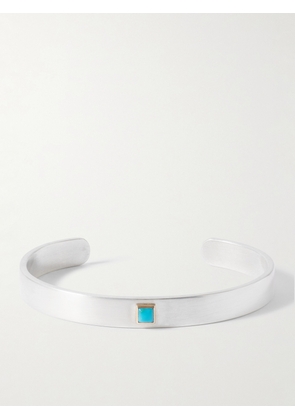 Peyote Bird - Azul Sterling Silver, 14-Karat Gold and Turquoise Cuff - Men - Silver