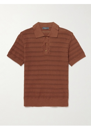 Frescobol Carioca - Vidal Open-Knit Cotton Polo Shirt - Men - Brown - S