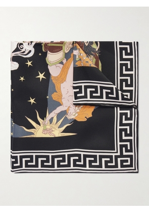 Rubinacci - Apollo and Artemis Printed Silk-Satin Scarf - Men - Black