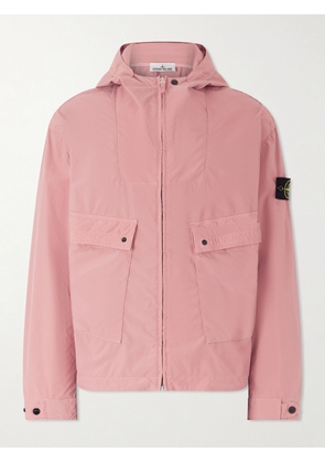 Stone Island - Logo-Appliquéd Garment-Dyed Canvas Parka - Men - Pink - M