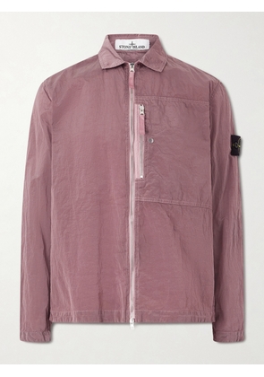 Stone Island - Logo-Appliquéd Nylon Metal Recycled Crinkled-Shell Overshirt - Men - Pink - S