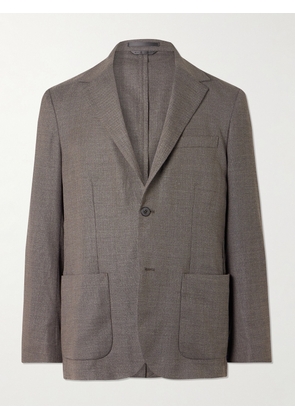 Sunspel - Textured Wool-Blend Suit Jacket - Men - Brown - UK/US 38