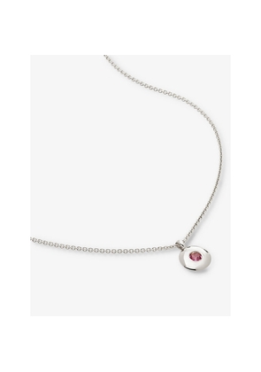 Womens Monica Vinader October Birthstone Sterling-Silver Necklace