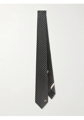 Valentino Garavani - 6cm Polka-Dot Silk-Blend Jacquard Tie - Men - Black