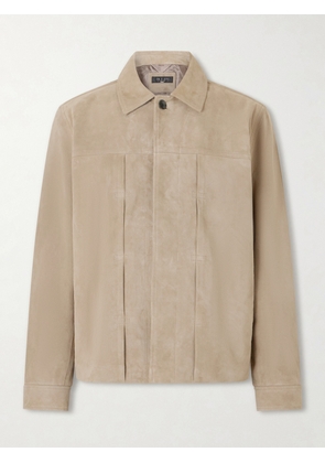 Rag & Bone - Dwight Pleated Suede Jacket - Men - Neutrals - S